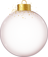 3d réaliste verre Noël des balles png