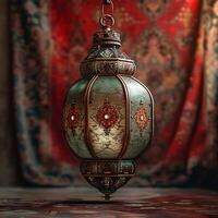 AI generated Vintage Arabic lantern evokes the spirit of Eid al Adha celebration For Social Media Post Size photo