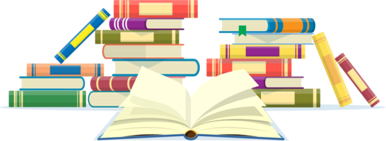 Open book with an upside down pages png