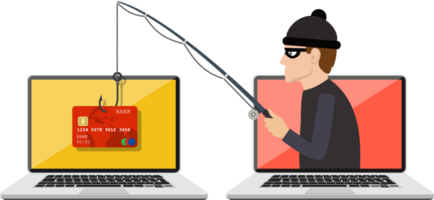 Internet phishing e pirateria attacco concetto. png