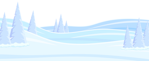 landscape background with snow and tree png