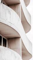 AI generated Modern white concrete building. 3D render of abstract white architectural building with empty space for text. photo