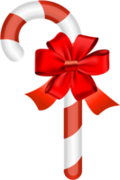 Christmas candy cane with red bow png