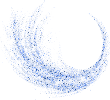 Abstract shiny blue glitter design element png