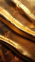 AI generated Background of textured gold paper exudes elegance and refinement Vertical Mobile Wallpaper photo