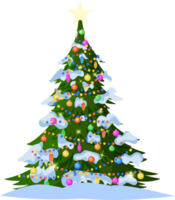 Beautiful decorated christmas tree png