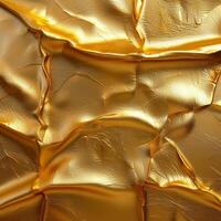 AI generated Shiny gold paper texture provides luxurious and opulent background For Social Media Post Size photo