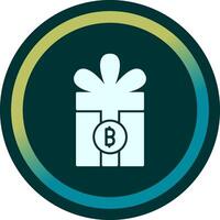 Gift Bitcoin Vector Icon