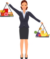 Business woman balancing png