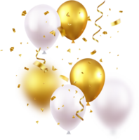 Celebration party banner with color balloons png