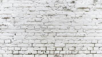 AI generated Abstract white brick wall texture for pattern background. wide panorama picture. photo