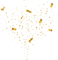 vallend glimmend gouden confetti png