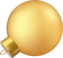 3d Gold Christmas ball png