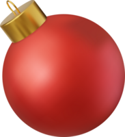 3d vermelho Natal bola png