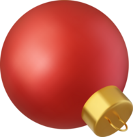 3d red Christmas ball png