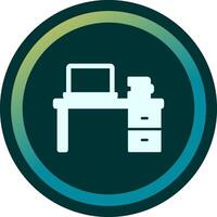 Office Desk Vector Icon