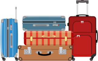 Travel suitcases stacked png