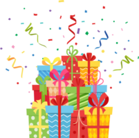 holiday present colored gift boxes png