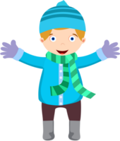 jumping kid in winter png