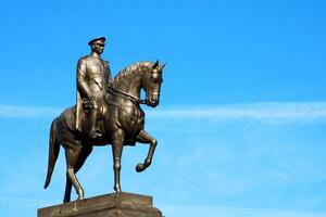 ataturk estatua en el caballo. 10 noviembre ataturk conmemoración día concepto. foto