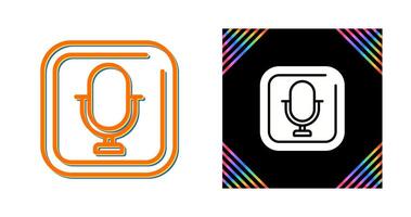 Microphone Square Vector Icon