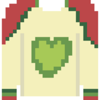 Cute pixel sweater with Christmas theme. png