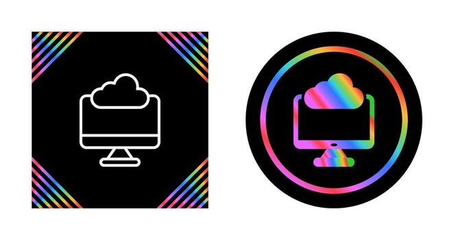 icono de vector de computación de borde