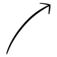 Black Arrow Line Upward Curved Arrow Sketch Arrow Line Element png