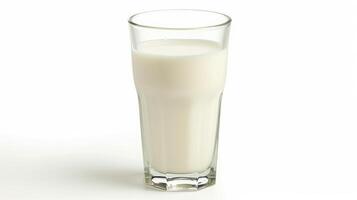 AI generated Glass of milk isolated on white photo