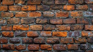 AI generated Background of old vintage brick wall photo