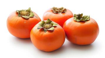 AI generated persimmon on isolated white background. photo