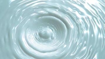 AI generated real photo of milk circle ripple, drop of splash water waves, top view, texture surface for template.