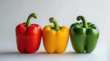 AI generated Bell pepper on isolated white background. photo