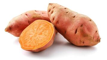 AI generated Sweet potato on isolated white background. photo