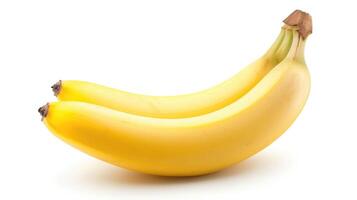 AI generated banana on isolated white background. photo