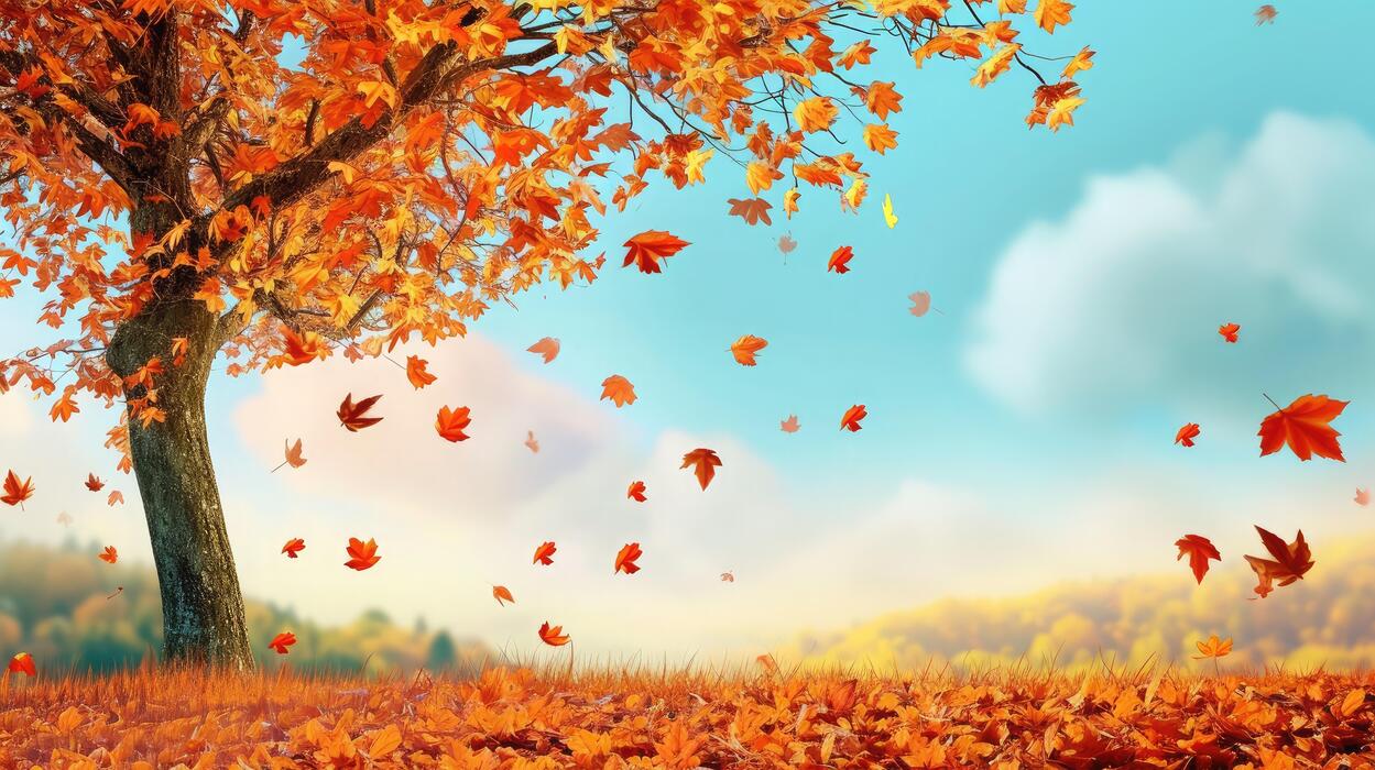 Tree With Falling Leaves Stock Photos, Images and Backgrounds for Free ...