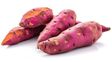 AI generated Sweet potato on isolated white background. photo