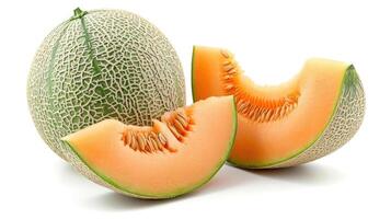 AI generated melon on isolated white background. photo