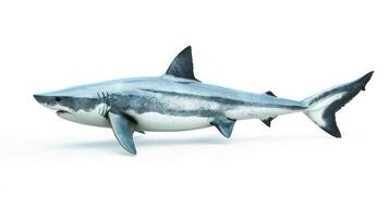 AI generated shark on isolated white background. photo