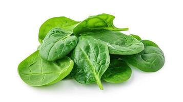 AI generated Spinach on isolated white background. photo