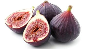 AI generated fig on isolated white background. photo