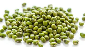 AI generated Mung bean on isolated white background. photo