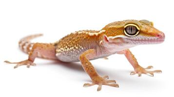 AI generated gecko on isolated white background. photo