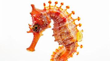 AI generated seahorse on isolated white background. photo