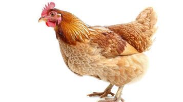 AI generated chicken on isolated white background. photo