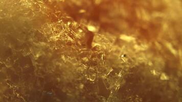 Microscopic view of salt crystals. Abstract and texture. video