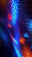 Abstract Blue and Red Lights Motion Graphics Background. Vertical looped animation video