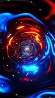 A Colorful Journey into the Heart of Space. Vertical looped animation video