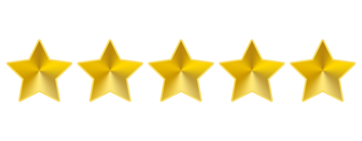 Five stars rating png