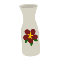 illustration of a flower vase with floral motifs png